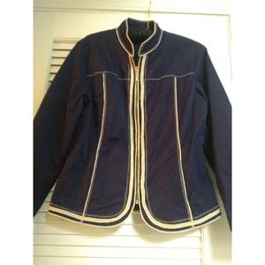 CHICOS Women's Jacket Long Sleeve Polyester Size 1 (353)